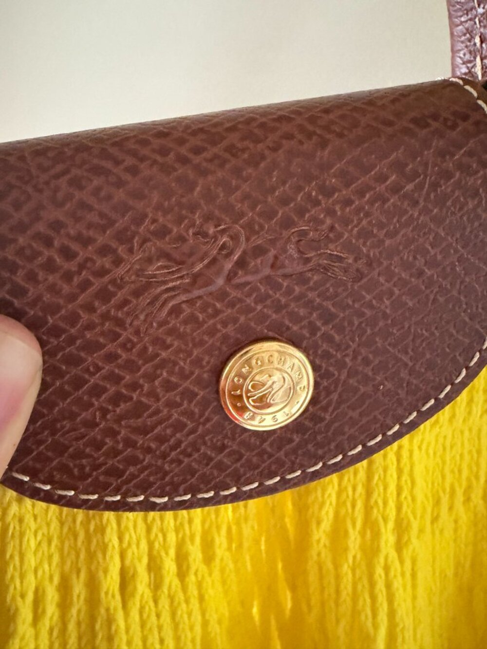 Longchamp Le Pliage Filet Knit Net Bag - like new - Picture 5 of 10